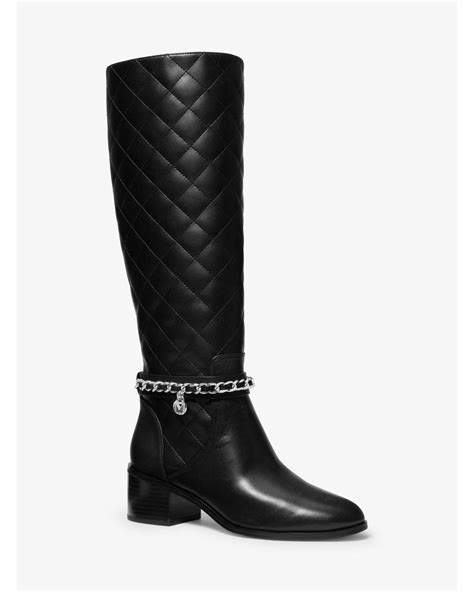 michael kors elsa quilted leather boot|Elsa Quilted Leather Boot .